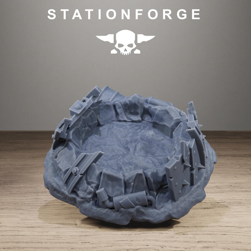 Orkaz Battle Bus - Resin Wrecked Vehicle Terrain for Sci-Fi Wargaming - StationForge - Sigmarite Boutique