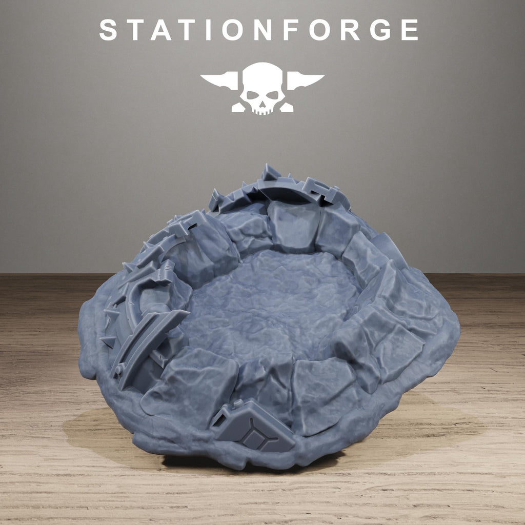 Orkaz Battle Bus - Resin Wrecked Vehicle Terrain for Sci-Fi Wargaming - StationForge - Sigmarite Boutique