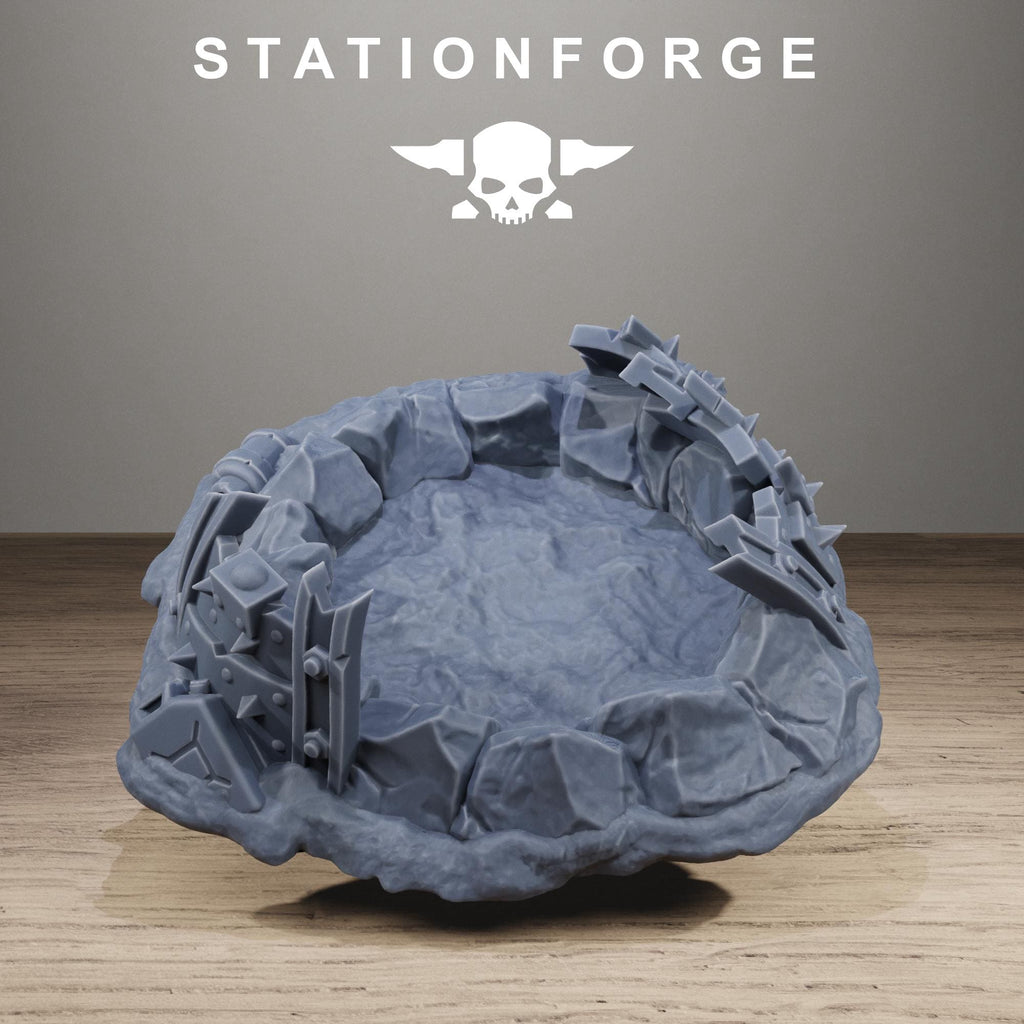 Orkaz Battle Bus - Resin Wrecked Vehicle Terrain for Sci-Fi Wargaming - StationForge - Sigmarite Boutique