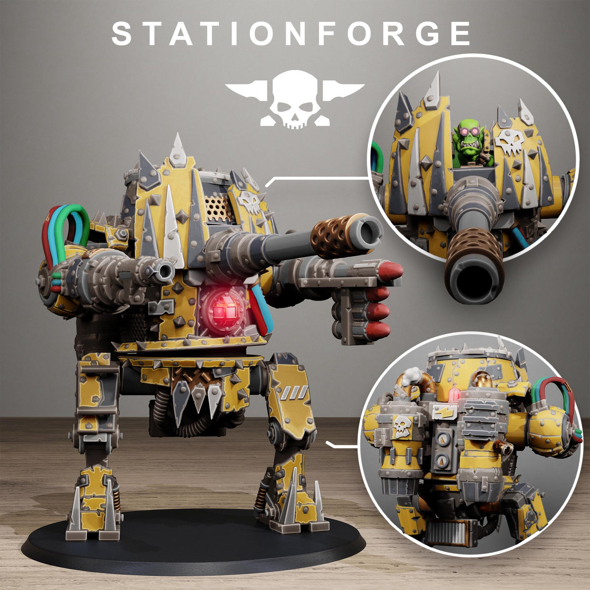 Orkaz Chicken Walker - Sci-Fi Resin Ork Walker Miniature - StationForge - Sigmarite Boutique