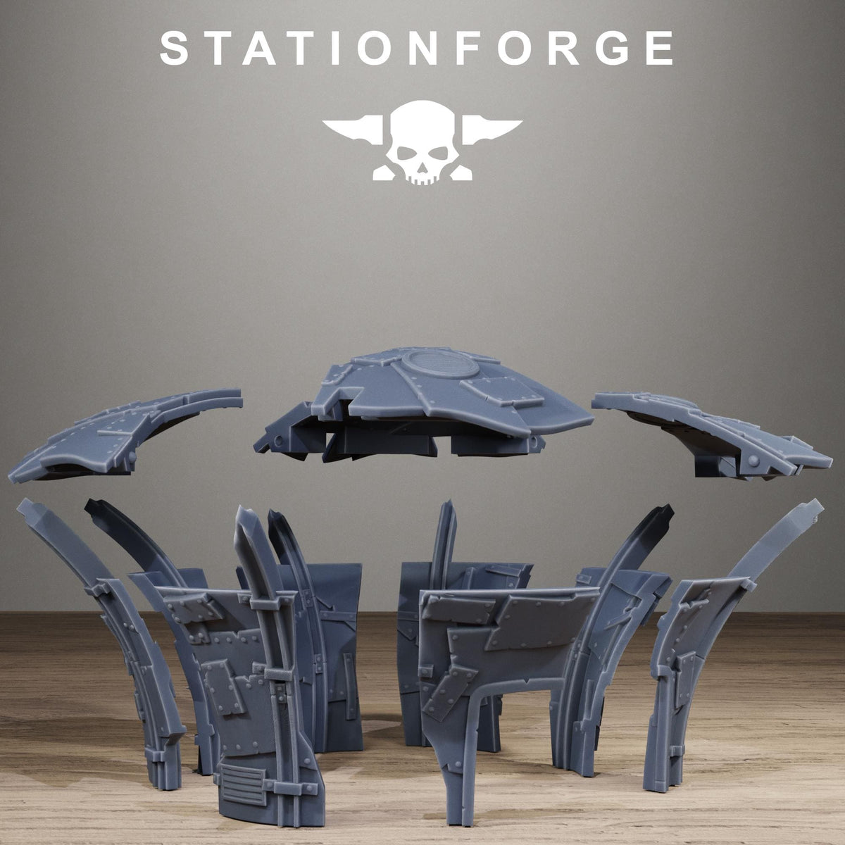 Orkaz Farm - Alien Crop Farm and Modular Fencing Resin Terrain for Sci-Fi Wargaming - StationForge - Sigmarite Boutique