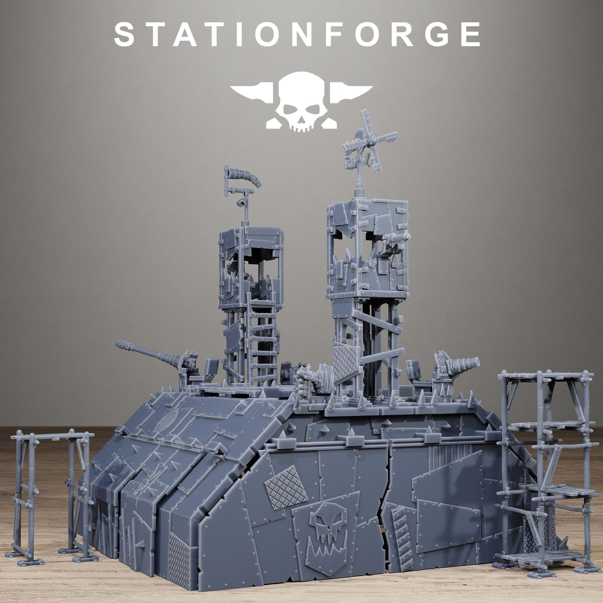 Orkaz Hangar Resin Terrain for Sci-Fi Wargaming - StationForge - Sigmarite Boutique