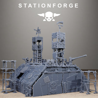 Orkaz Hangar Resin Terrain for Sci-Fi Wargaming - StationForge - Sigmarite Boutique