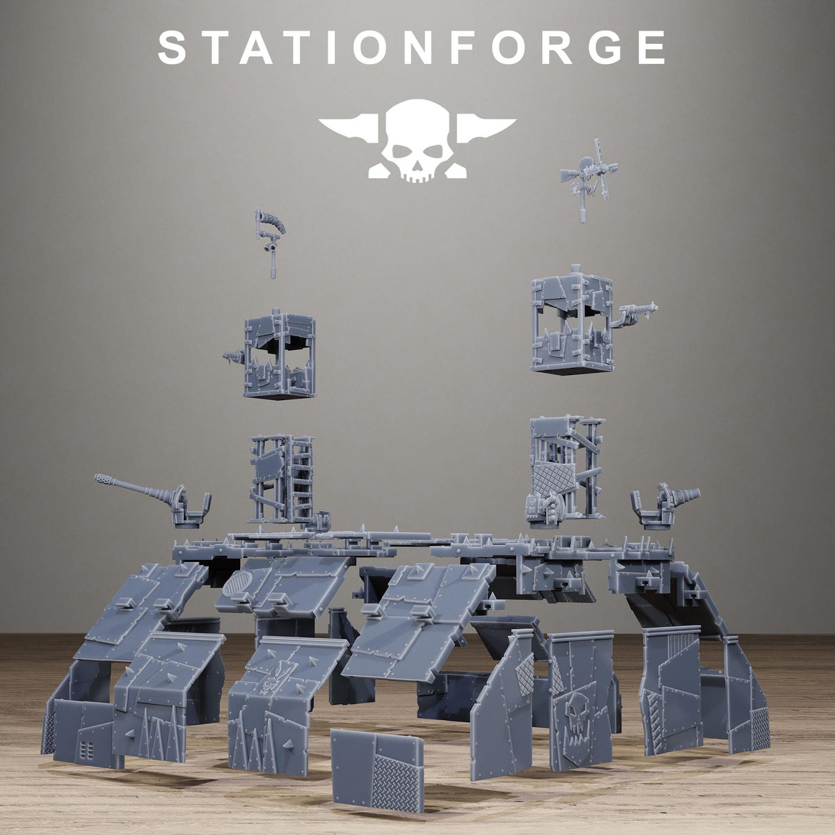 Orkaz Hangar Resin Terrain for Sci-Fi Wargaming - StationForge - Sigmarite Boutique