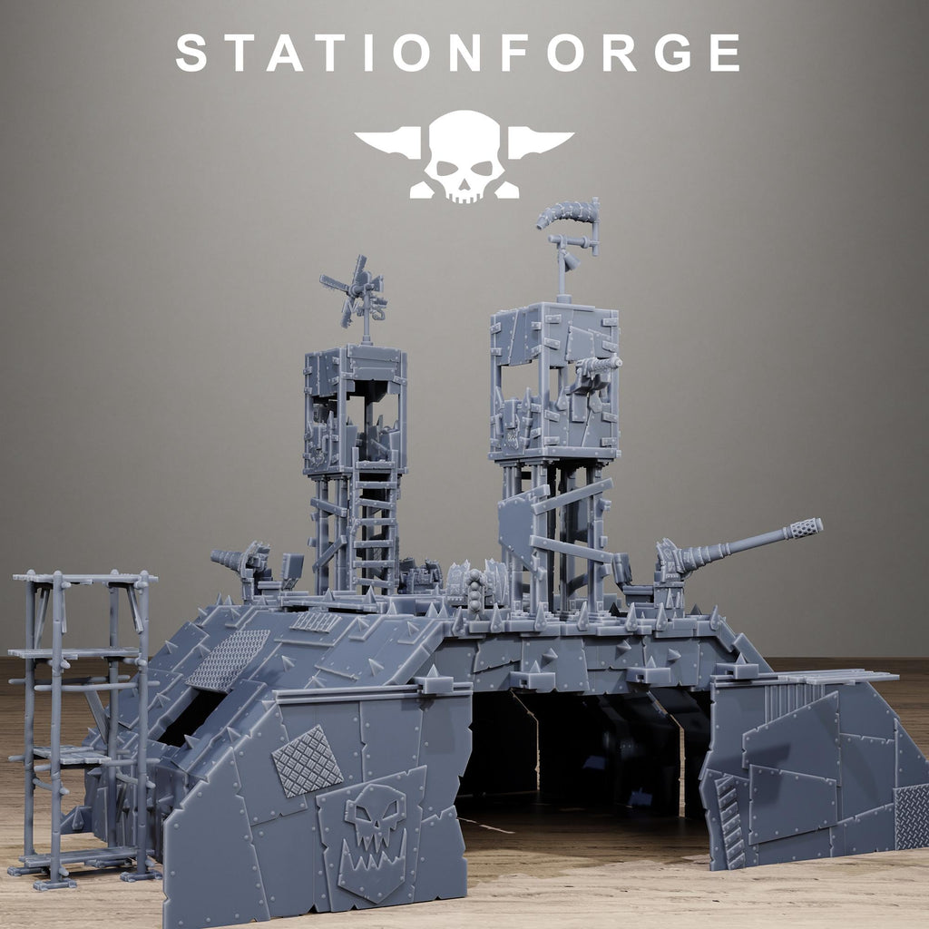 Orkaz Hangar Resin Terrain for Sci-Fi Wargaming - StationForge - Sigmarite Boutique