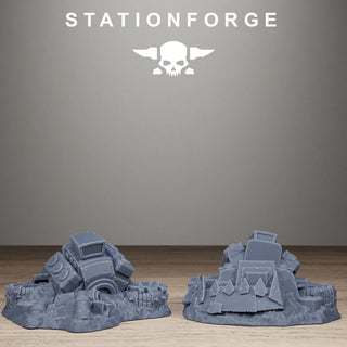 Orkaz Junkyard Terrain Scrap Yard Scatter Terrain & Industrial Scenery - StationForge - Sigmarite Boutique