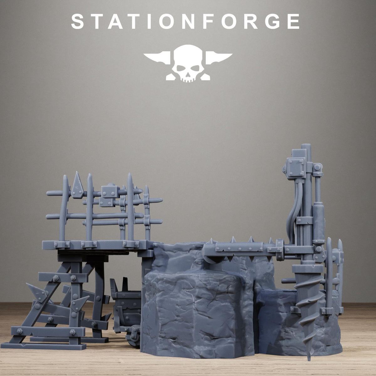 Orkaz Mine - Resin Terrain and Scatter Terrain Set for Sci-Fi Wargaming - StationForge - Sigmarite Boutique