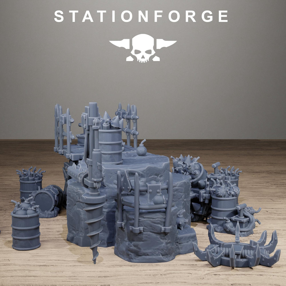 Orkaz Mine - Resin Terrain and Scatter Terrain Set for Sci-Fi Wargaming - StationForge - Sigmarite Boutique