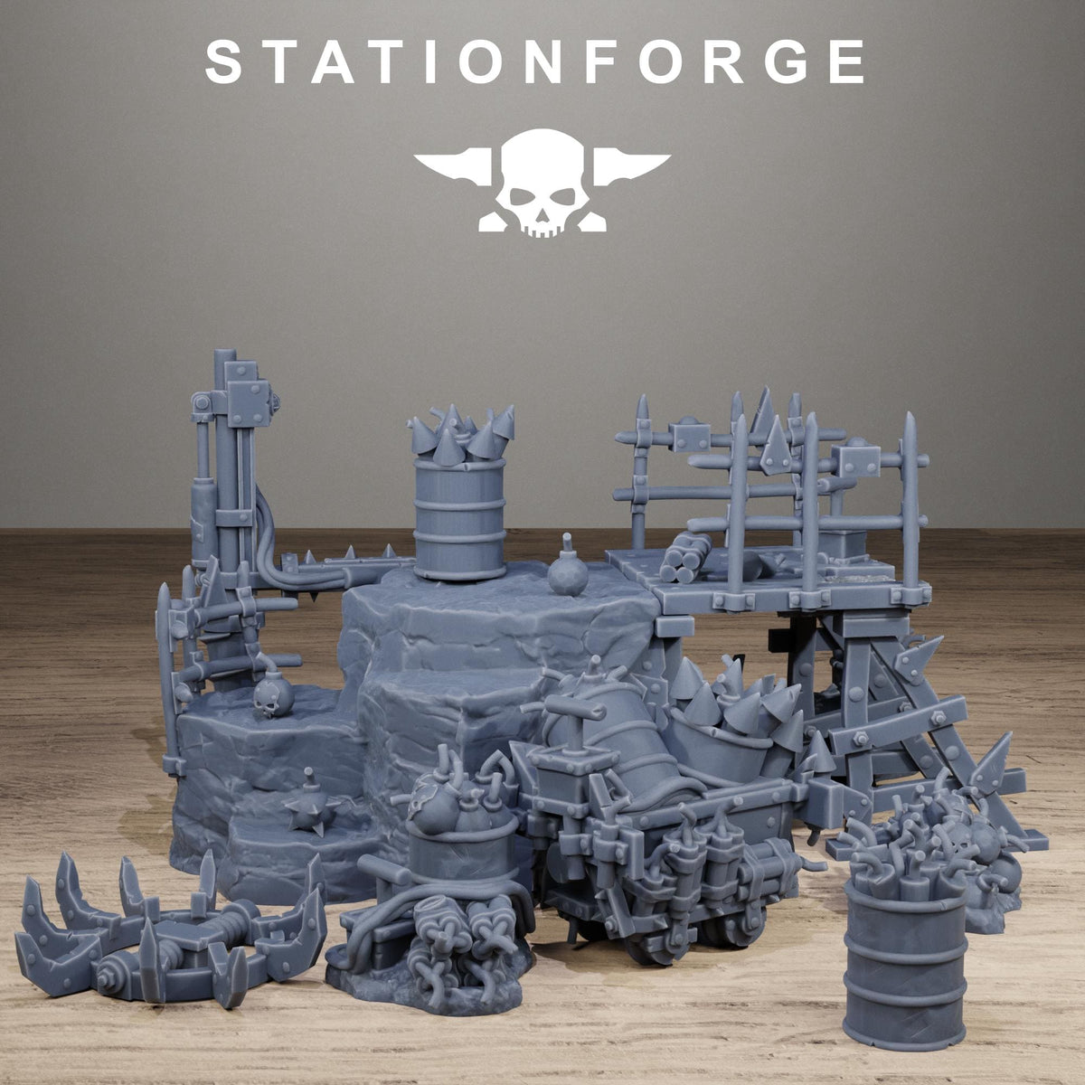 Orkaz Mine - Resin Terrain and Scatter Terrain Set for Sci-Fi Wargaming - StationForge - Sigmarite Boutique