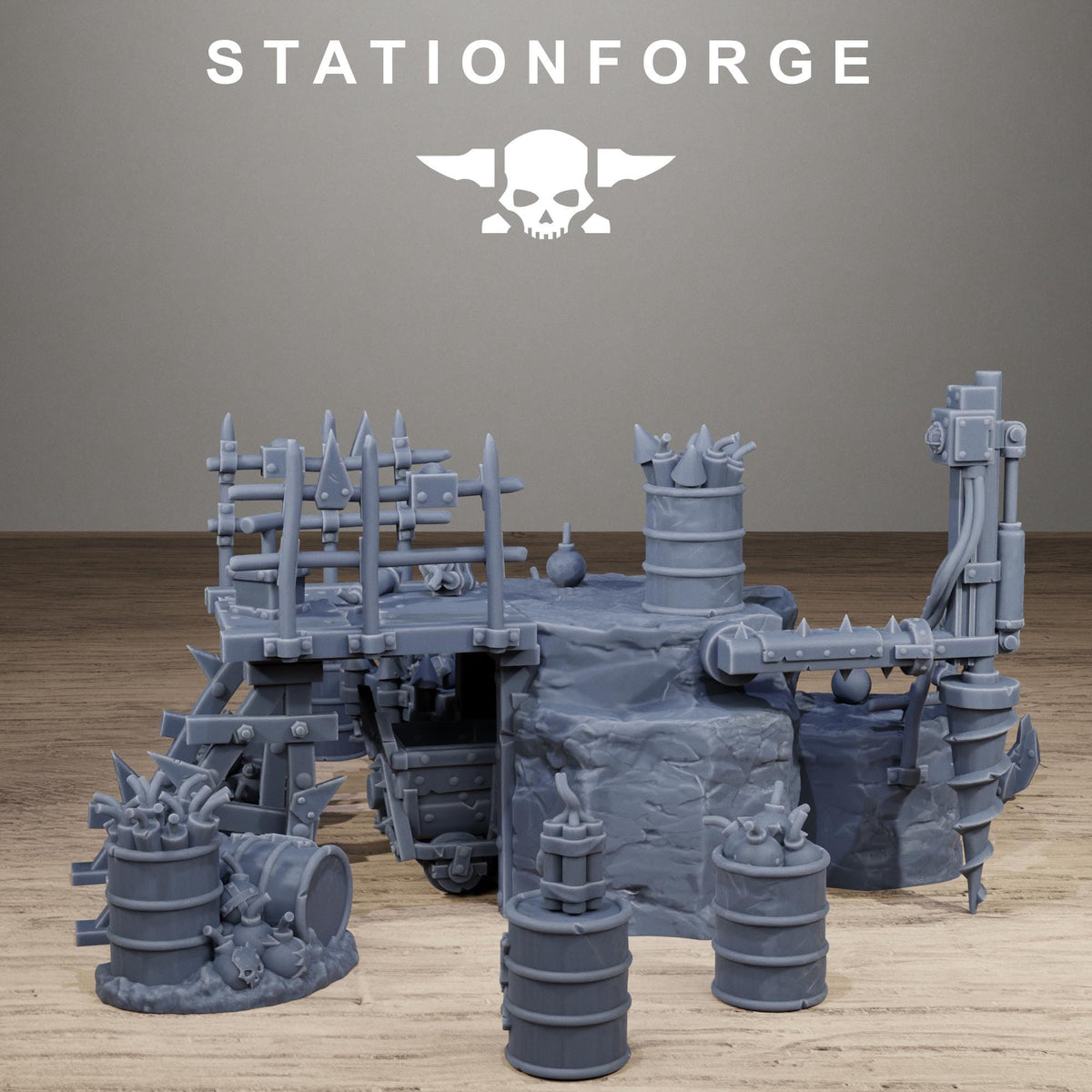 Orkaz Mine - Resin Terrain and Scatter Terrain Set for Sci-Fi Wargaming - StationForge - Sigmarite Boutique