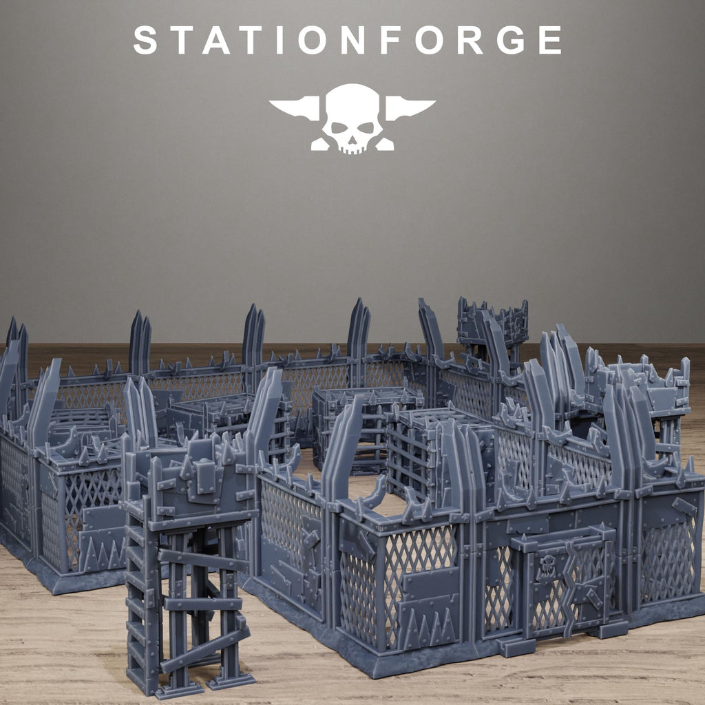 Orkaz Prison - Modular Resin Prison Complex Terrain for Sci-Fi Wargaming - StationForge - Sigmarite Boutique