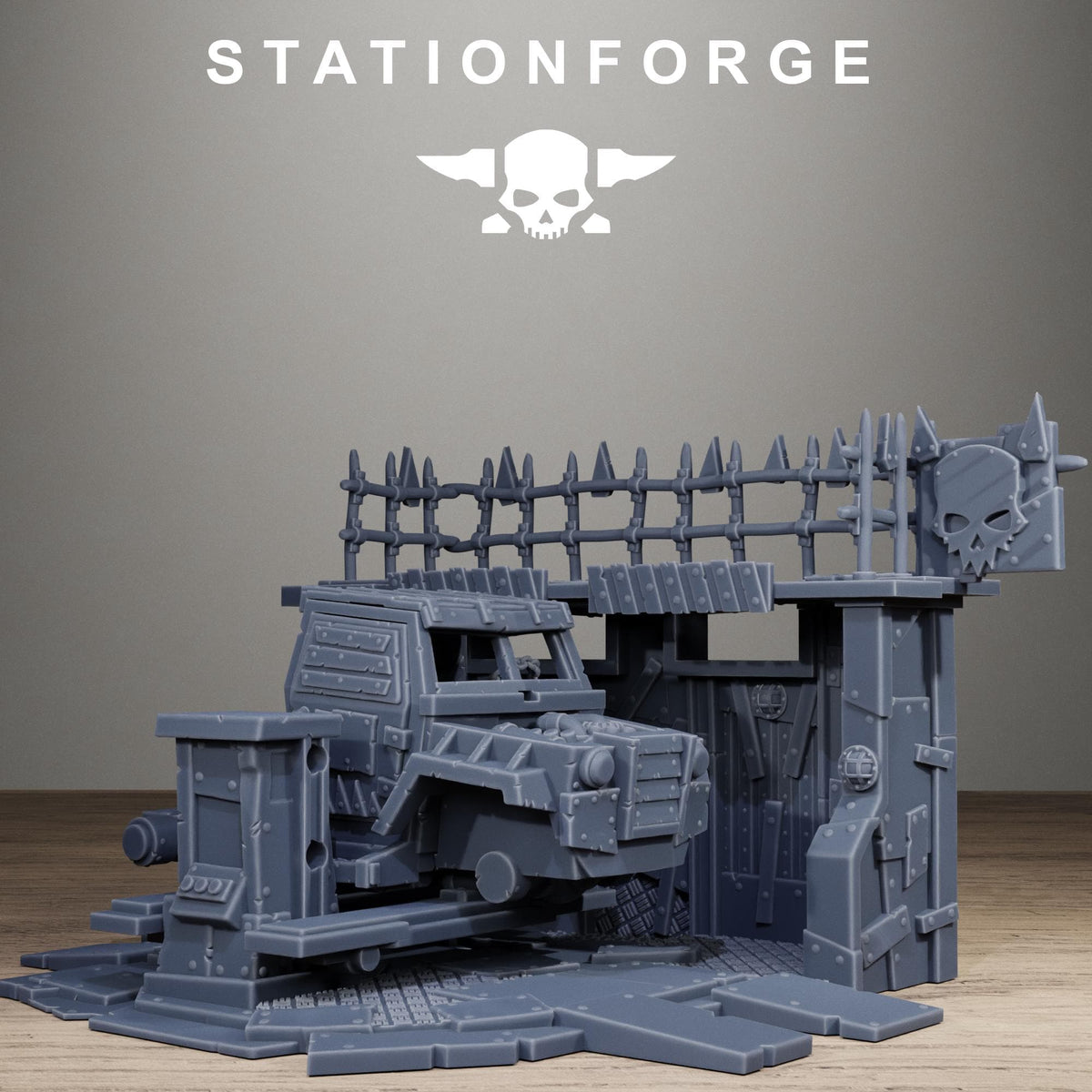 Orkaz Repair Bay - Resin Garage Terrain for Sci Fi Wargaming - StationForge - Sigmarite Boutique