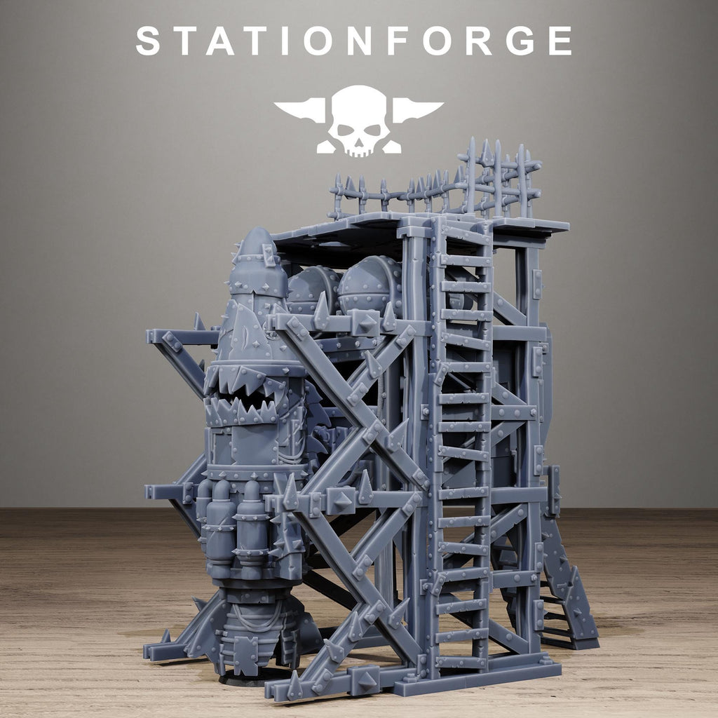 Orkaz Rocket - Sci-Fi Resin Terrain Kit - StationForge - Sigmarite Boutique