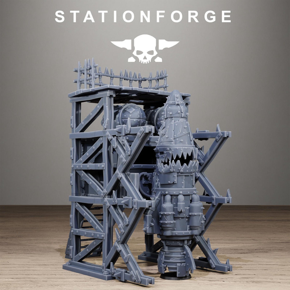Orkaz Rocket - Sci-Fi Resin Terrain Kit - StationForge - Sigmarite Boutique