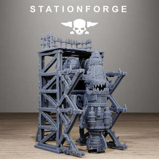 Orkaz Rocket - Sci-Fi Resin Terrain Kit - StationForge - Sigmarite Boutique