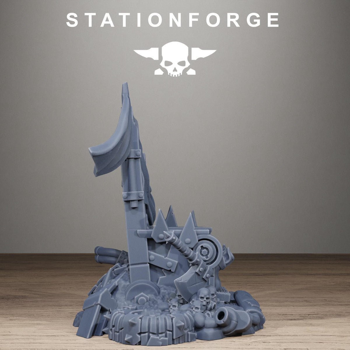 Orkaz Throne - Resin Warboss Command Throne for Sci-Fi Wargaming Terrain - StationForge - Sigmarite Boutique