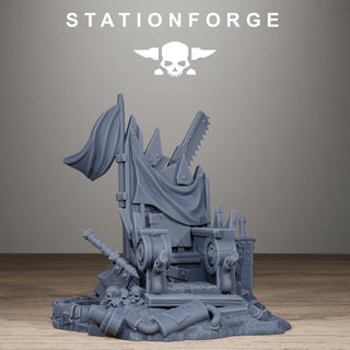 Orkaz Throne - Resin Warboss Command Throne for Sci-Fi Wargaming Terrain - StationForge - Sigmarite Boutique