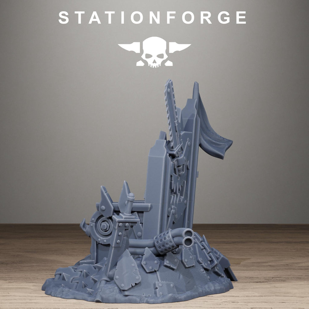 Orkaz Throne - Resin Warboss Command Throne for Sci-Fi Wargaming Terrain - StationForge - Sigmarite Boutique