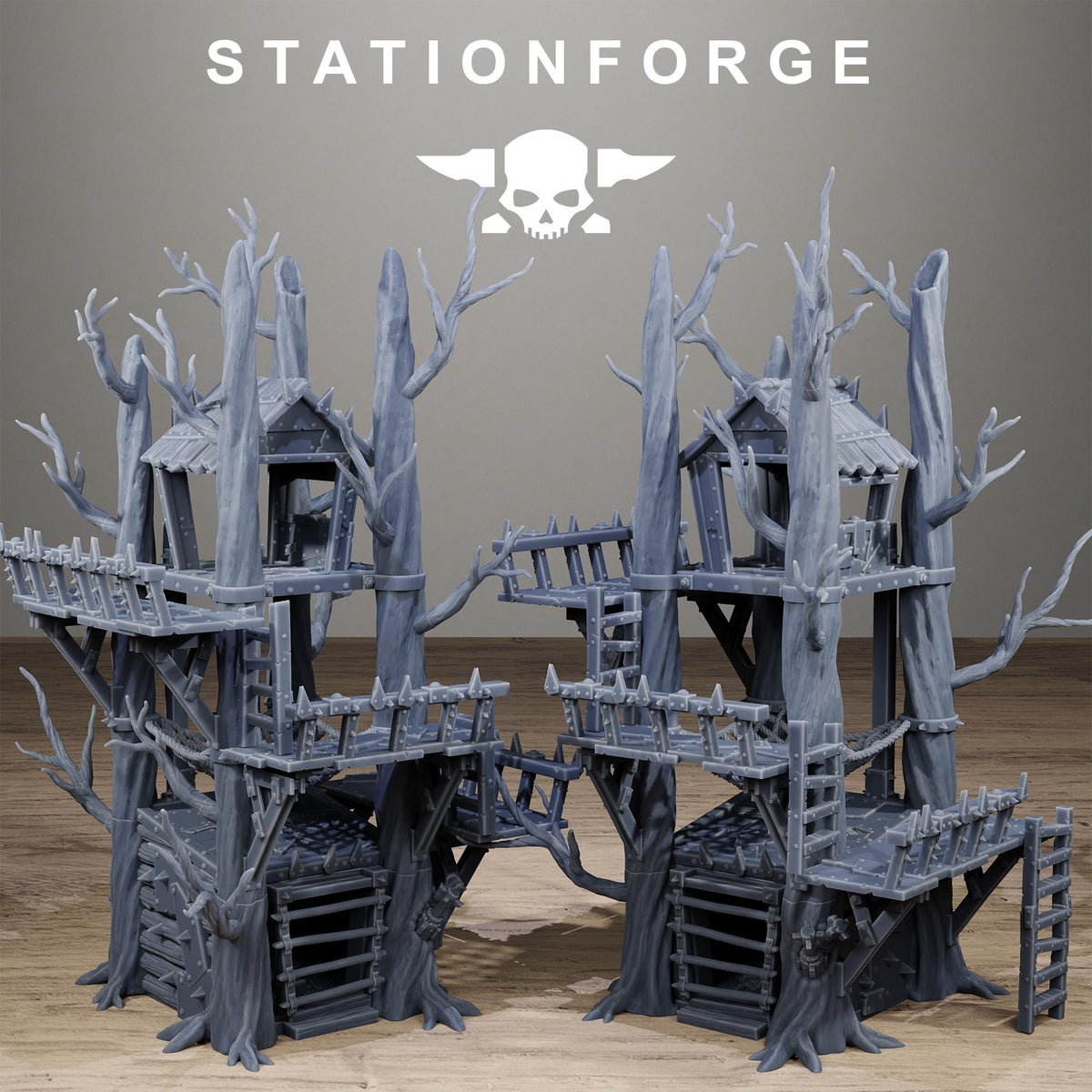 Orkaz Tree House - Elevated Sci-Fi Wargaming Resin Terrain - StationForge - Sigmarite Boutique