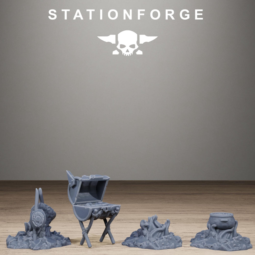 Orkaz War Camp Tents Resin Camp Terrain Set for Sci Fi Wargaming - StationForge - Sigmarite Boutique