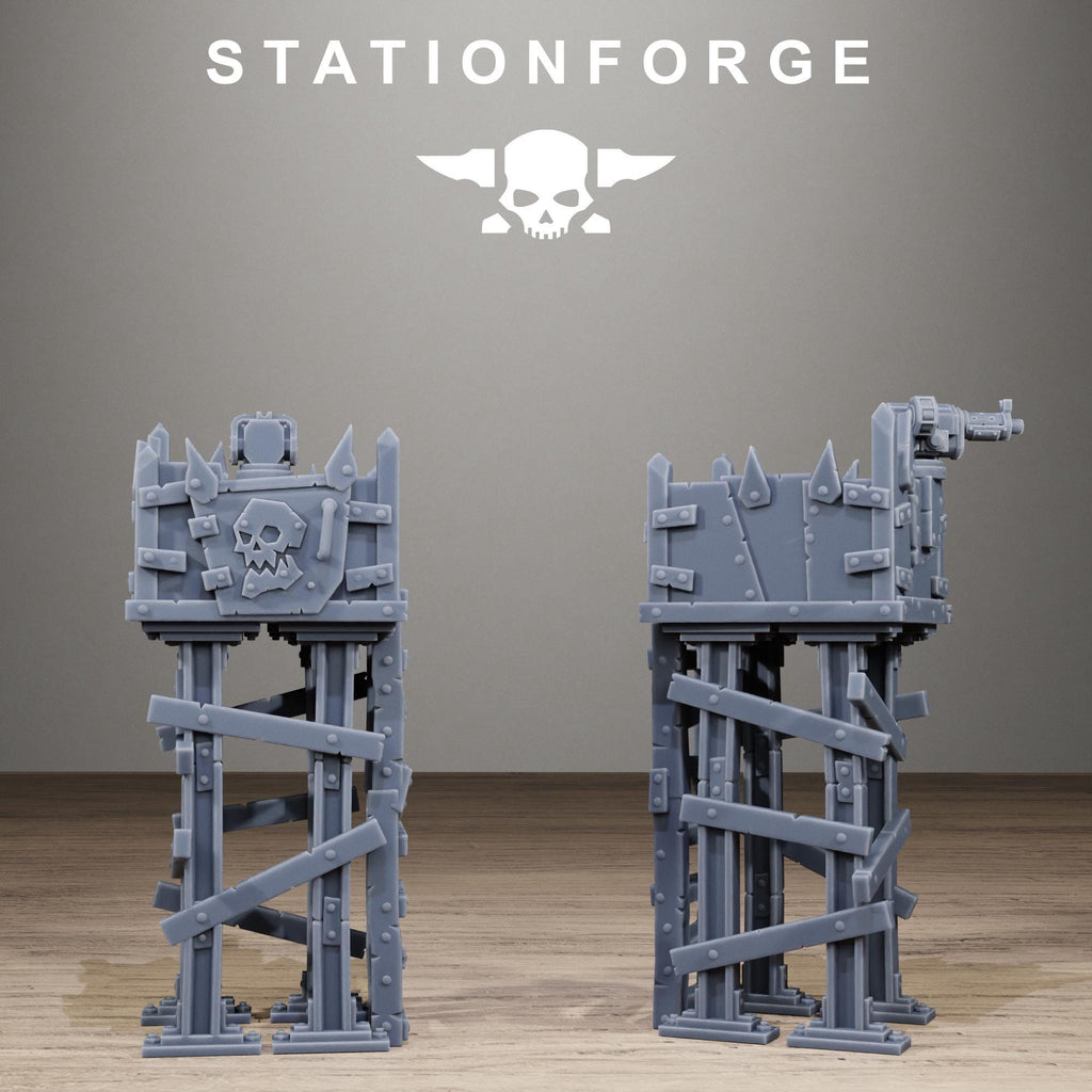 Orkaz Watchtower Resin Terrain for Sci-Fi Wargaming - StationForge - Sigmarite Boutique
