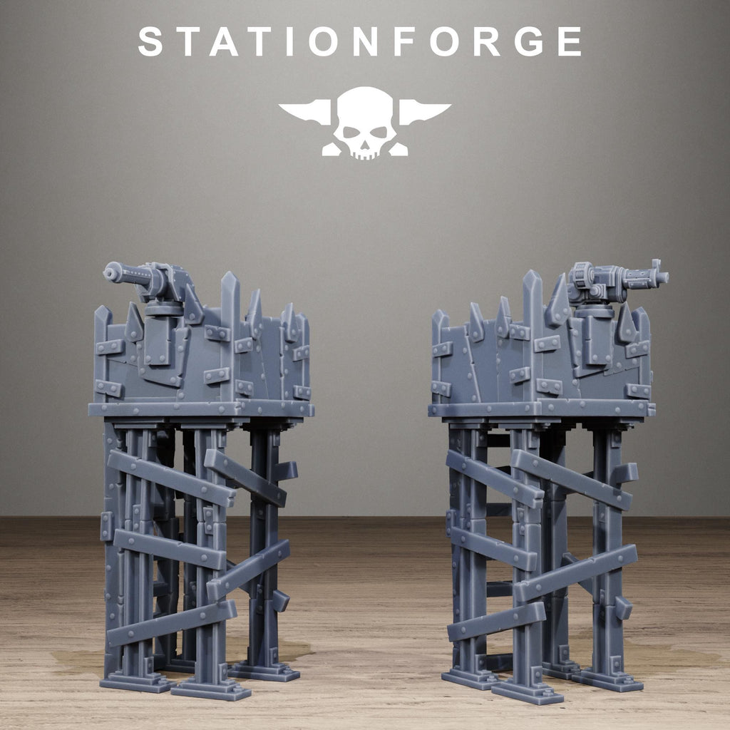Orkaz Watchtower Resin Terrain for Sci-Fi Wargaming - StationForge - Sigmarite Boutique