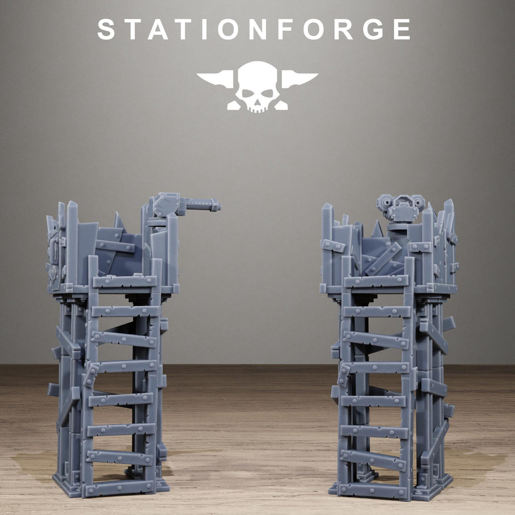 Orkaz Watchtower Resin Terrain for Sci-Fi Wargaming - StationForge - Sigmarite Boutique