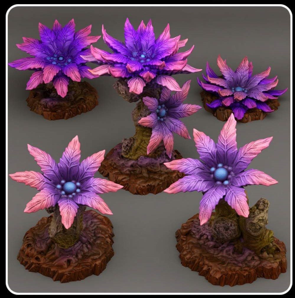 Pandora's Flowers - Fantastic Plants and Rocks - Print Your Monsters - Sigmarite Boutique