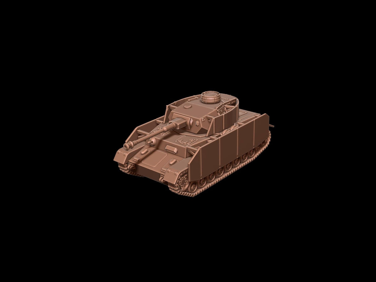 Panzer IV Tank - German WWII Medium Tank - 3D Printed Resin Miniatures in 6mm, 10mm, 15mm, and 20mm Scale - Eskice Miniatures - Sigmarite Boutique