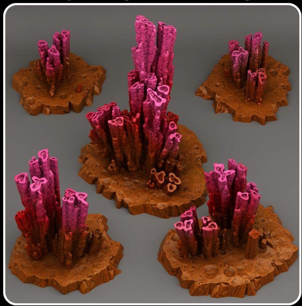 Parasite Stalagmites - Fantastic Plants and Rocks - Print Your Monsters - Sigmarite Boutique