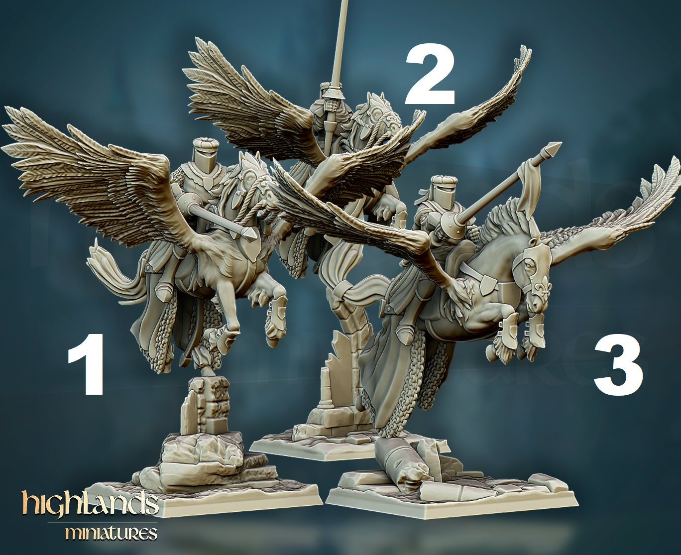 Pegasus Knights - Highlands Miniatures - Sigmarite Boutique