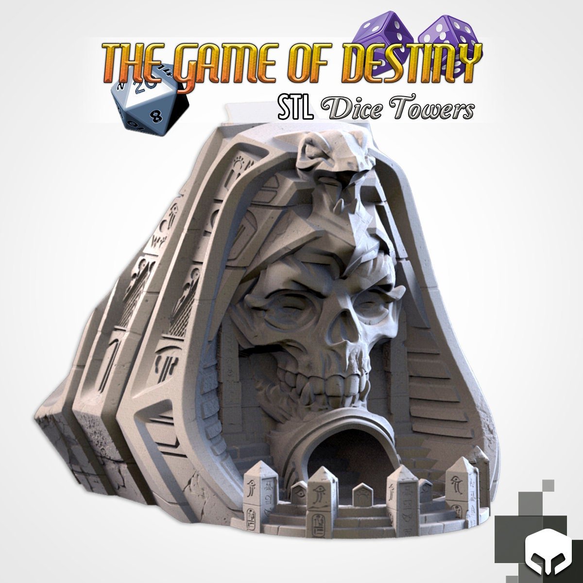 Pharaoh Skull - Dice Tower - Txarli Factory - Sigmarite Boutique