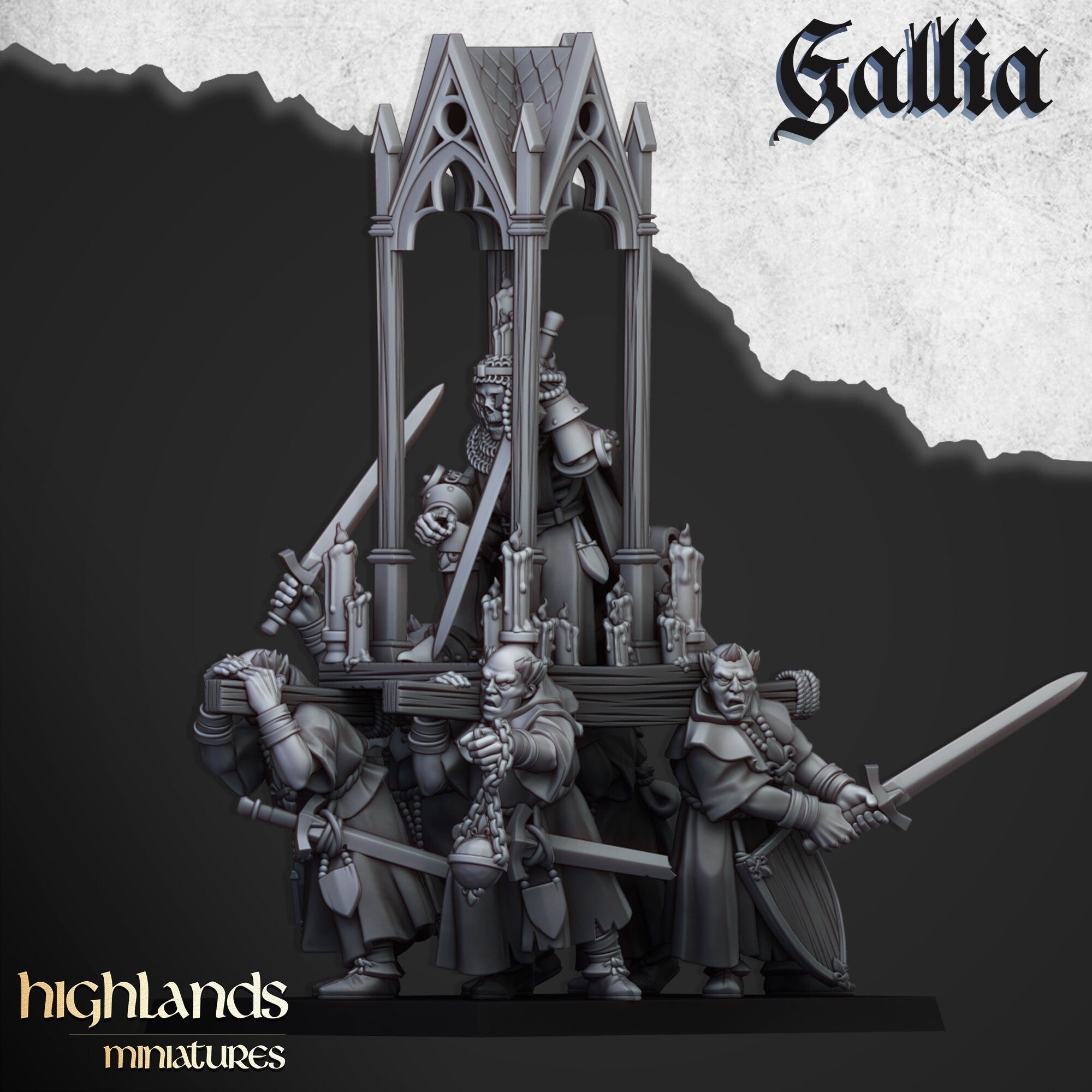 Pilgrims and Reliquary - Gallia - Highlands Miniatures - Sigmarite Boutique