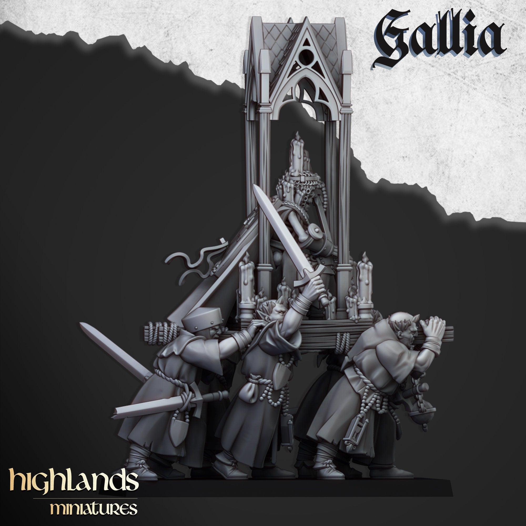Pilgrims and Reliquary - Gallia - Highlands Miniatures - Sigmarite Boutique