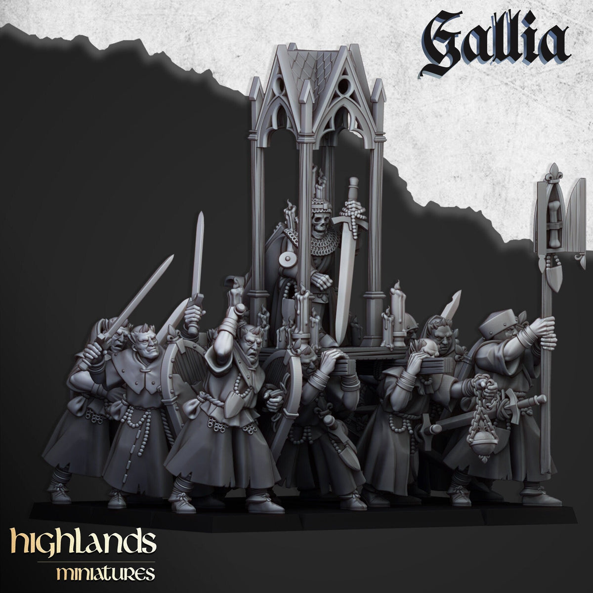 Pilgrims and Reliquary - Gallia - Highlands Miniatures - Sigmarite Boutique