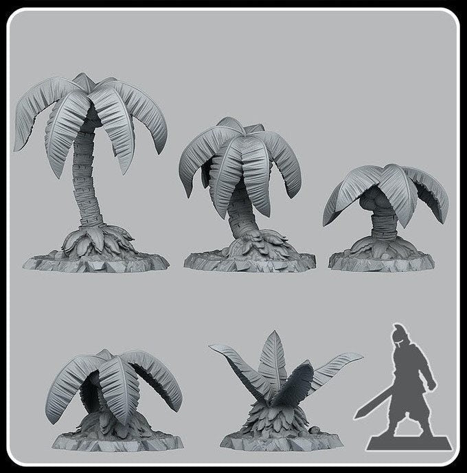 Pirate's Palm Trees - Fantastic Plants and Rocks - Print Your Monsters - Sigmarite Boutique