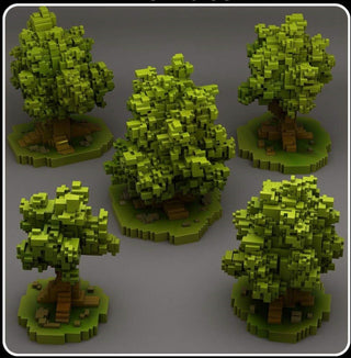 Pixel Trees - Fantastic Plants and Rocks - Print Your Monsters - Sigmarite Boutique