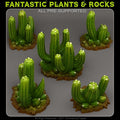 Poisonous Cactus - Fantasy Scatter Terrain for DnD, RPGs & 28mm Wargaming Resin Printed Terrain Set - Sigmarite Boutique