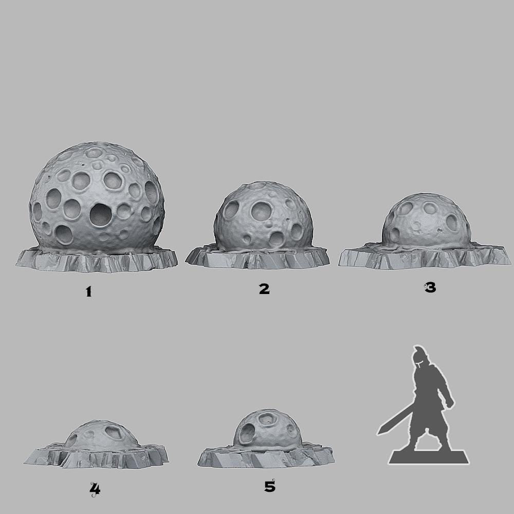 Poisonous Venusian Balls - Alien Scatter Terrain for Sci Fi Wargaming & 28mm RPGs Resin Printed Terrain Set - Sigmarite Boutique