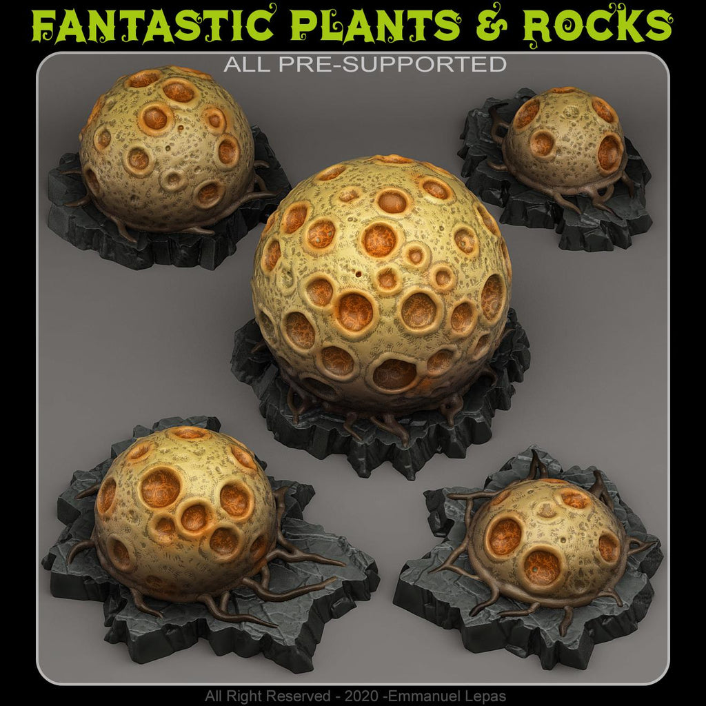 Poisonous Venusian Balls - Alien Scatter Terrain for Sci Fi Wargaming & 28mm RPGs Resin Printed Terrain Set - Sigmarite Boutique