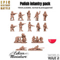 Polish WWII Infantry Platoon - 3D Printed Resin Miniatures in 6mm, 10mm, 15mm, and 20mm Scale - Eskice Miniatures - Sigmarite Boutique