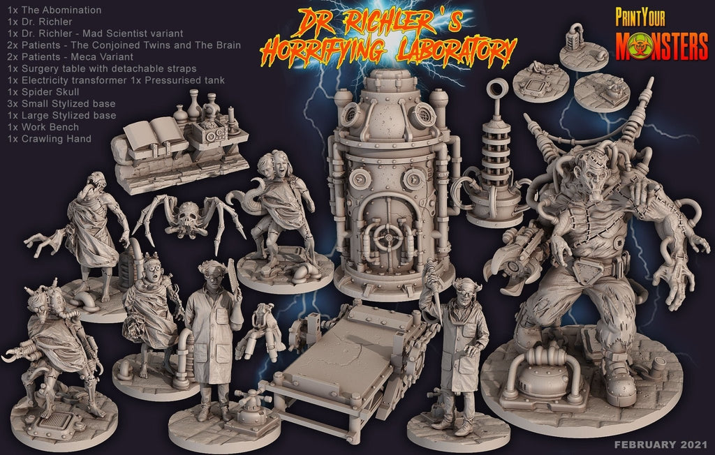 Print Your Monsters - Dr. Richlers Horrifying Laboratory - Sigmarite Boutique