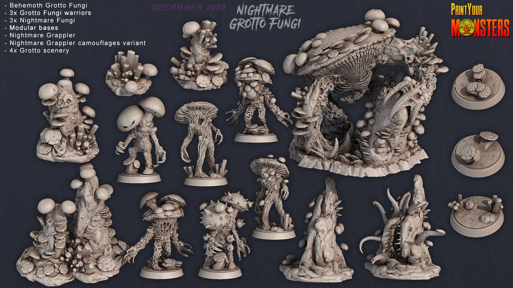 Print Your Monsters - Nightmare Grotto Fungus - Sigmarite Boutique