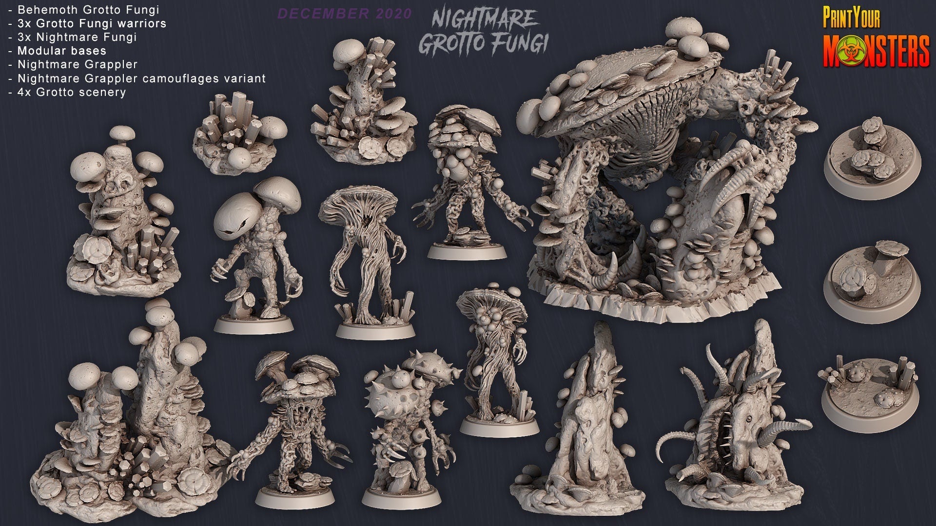 Print Your Monsters - Nightmare Grotto Fungus - Sigmarite Boutique