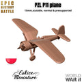 PZL P.11 Fighter Aircraft - WWII Polish Plane - 3D Printed Resin Miniatures in 6mm, 10mm, 15mm, and 20mm Scale - Eskice - Sigmarite Boutique