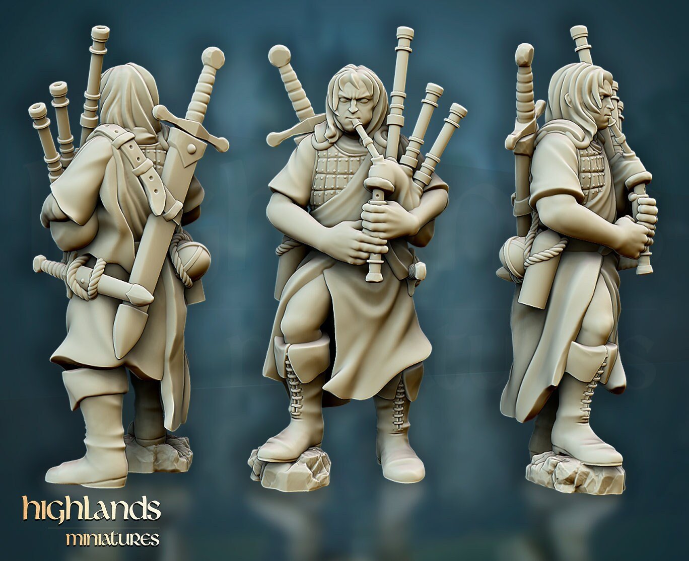 Questing Knight Command on Foot - Highlands Miniatures - Sigmarite Boutique