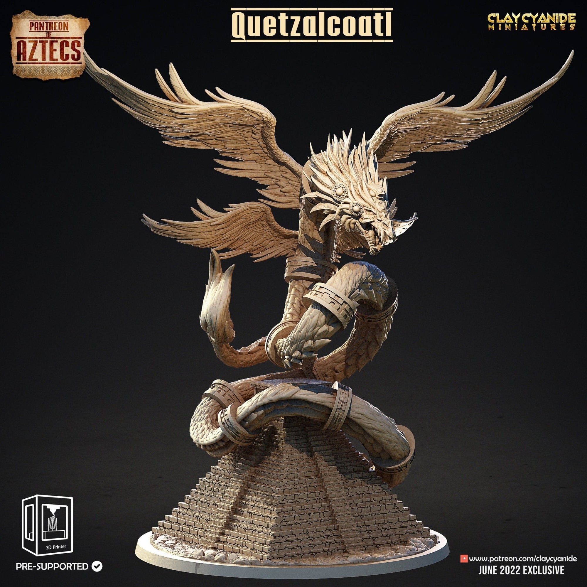 Quetzalcoatl - Pantheon of the Aztecs - Clay Cyanide - Sigmarite Boutique