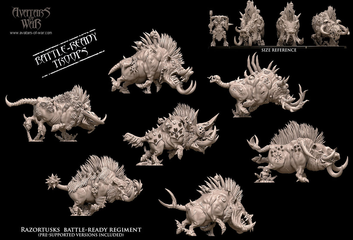 Razortusks - Battle-Ready War Beasts - Avatars of War