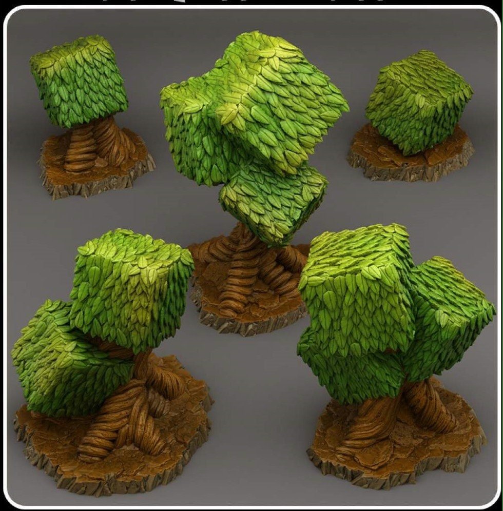 Red Queen's Trees - Fantastic Plants and Rocks - Print Your Monsters - Sigmarite Boutique