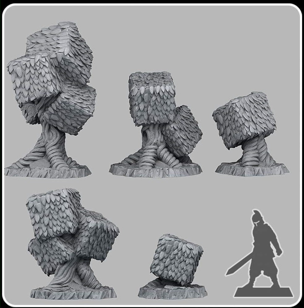 Red Queen's Trees - Fantastic Plants and Rocks - Print Your Monsters - Sigmarite Boutique
